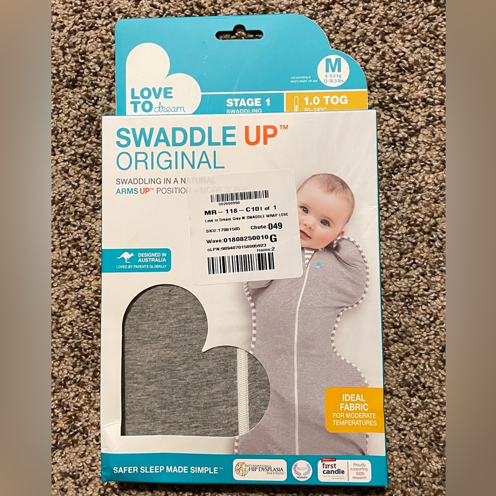 Swaddle Up Original - Medium - 13 to 18.5 lbs - Color Gray
